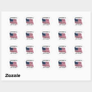 Amerika 250 Jahre Flagge Runder Aufkleber