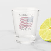 Amerika 250 Jahre Flagge Schnapsglas (Rückseite)
