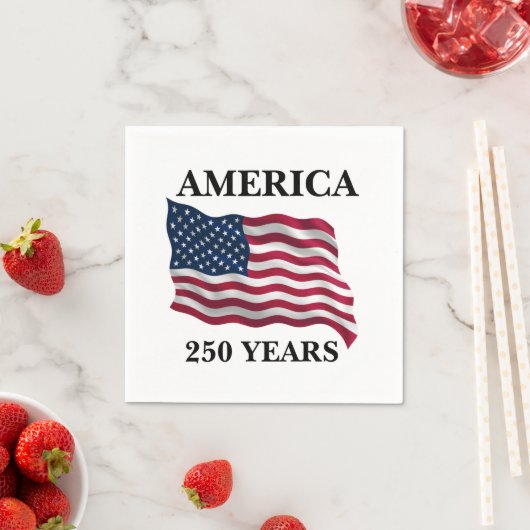 Amerika 250 Jahre Flagge Serviette (Beispiel)
