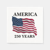 Amerika 250 Jahre Flagge Serviette (Vorderseite)