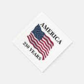 Amerika 250 Jahre Flagge Serviette (Ecke)