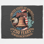 Amerika 250 Jahre Fleecedecke (Vorderseite (Horizontal))