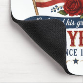 Amerika 250 Jahre Florale Flagge Mousepad (Ecke)
