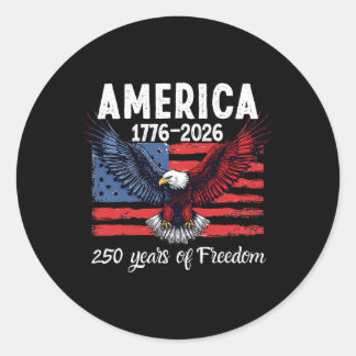 Amerika 250 Jahre Freiheit 1776 2026 Design Runder Aufkleber