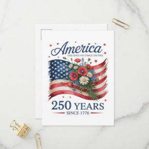 Amerika 250 Jahre Freiheit 1776 2026 Einladungspostkarte