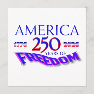 Amerika 250 Jahre Freiheit Einladung