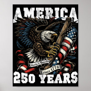 Amerika 250 Jahre Freiheit Vintage Adler 1776 2026 Poster