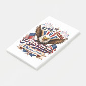 Amerika 250 Jahre Freiheitsadler Post-it Klebezettel (angewinkelt)