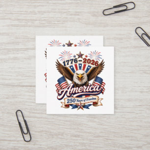Amerika 250 Jahre Freiheitsadler Quadratische Visitenkarte