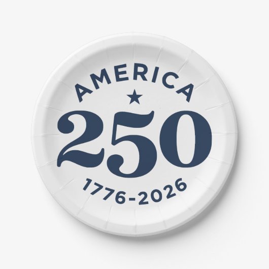 Amerika 250 Jahre Freiheitsfeier Minimal Pappteller (Vorderseite)