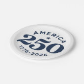 Amerika 250 Jahre Freiheitsfeier Minimal Pappteller (Schrägansicht)