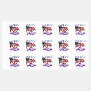 Amerika 250 Jahre Freiheitsflagge Etiketten