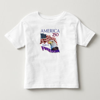 Amerika 250 Jahre Freiheitsflagge mit Weißkopfseea Kleinkind T-shirt