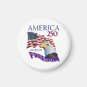 Amerika 250 Jahre Freiheitsflagge mit Weißkopfseea Magnet