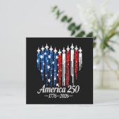 Amerika 250 Jahre Herzflagge (Stehend Vorderseite)
