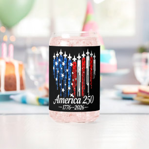 Amerika 250 Jahre Herzflagge Dosenglas