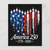 Amerika 250 Jahre Herzflagge Flyer (Hinten)