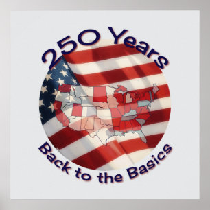 Amerika 250 Jahre Jubiläumsplakat Poster