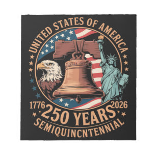 Amerika 250 Jahre Notizblock