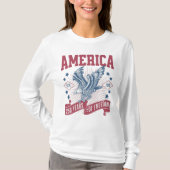 Amerika 250 Jahre | Patriotic Bald Eagle T-Shirt (Vorderseite)