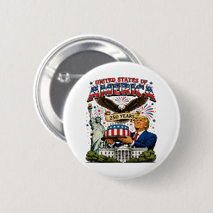 Amerika 250 Jahre Patriotische Adler-Feier Button