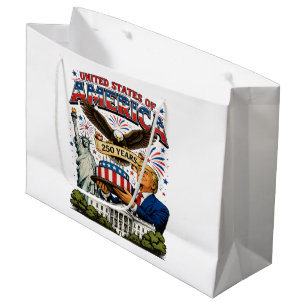 Amerika 250 Jahre Patriotische Adler-Feier Große Geschenktüte