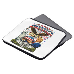 Amerika 250 Jahre Patriotische Adler-Feier Laptopschutzhülle