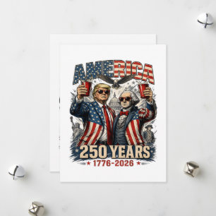 Amerika 250 Jahre patriotische Feier Feiertagskarte