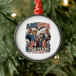 Amerika 250 Jahre patriotische Feier Ornament Aus Metall