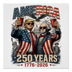 Amerika 250 Jahre patriotische Feier Poster