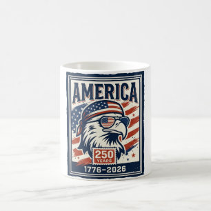 Amerika 250 Jahre Patriotischer Adler Unabhängigke Kaffeetasse