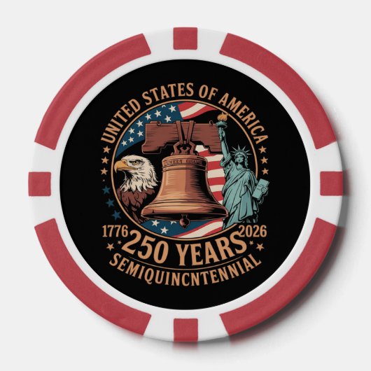 Amerika 250 Jahre Pokerchips (Vorderseite)