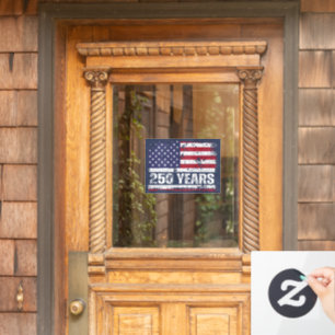 Amerika 250 Jahre Retro-Flagge 250. Jahrestag Fensteraufkleber