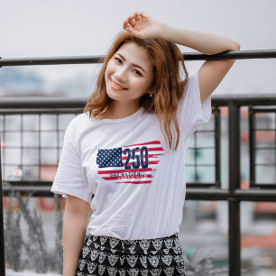 Amerika 250 Jahre Retro-Flagge 250. Jahrestag T-Shirt