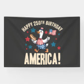 Amerika 250. Jahrestag Dummer Patriotischer Gans Banner (Horizontal)