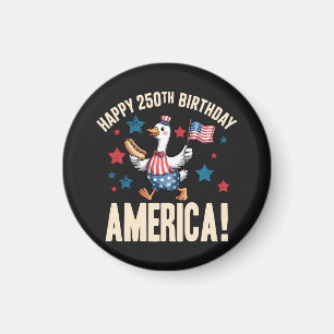 Amerika 250. Jahrestag Dummer Patriotischer Gans Magnet