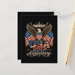 Amerika 250. Jahrestag USA 1776 2026 Feiertagspostkarte