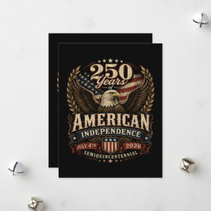 Amerika 250. Jahrestag usa Feiertagskarte