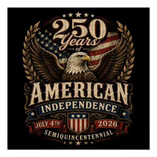 Amerika 250. Jahrestag usa Poster