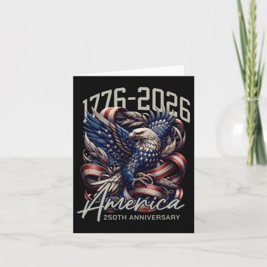 Amerika 250-jähriges Jubiläum Eagle Us Flag 4. Jul Karte (Vorderseite)