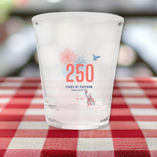 Amerika 250. Jubiläum 1776 2026 Patriotisch Schnapsglas
