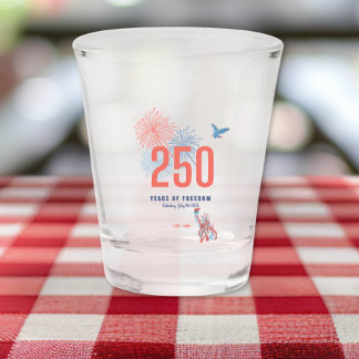 Amerika 250. Jubiläum 1776 2026 Patriotisch Schnapsglas