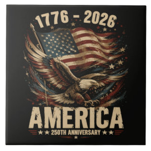 Amerika 250. Jubiläum Adler Patriotisch Fliese