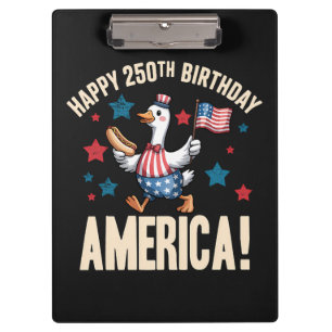 Amerika 250. Jubiläum Dummer Patriotischer Gans Klemmbrett