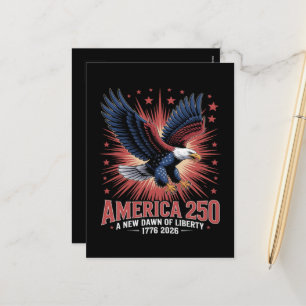 Amerika 250. Jubiläum Feiertagspostkarte