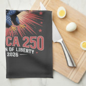 Amerika 250. Jubiläum Geschirrtuch (Viertel Falte)