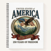 Amerika 250. Jubiläum Notizblock (Vorderseite)