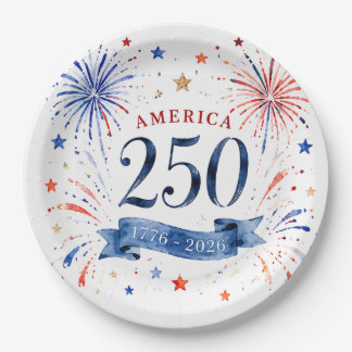 Amerika 250. Jubiläum Papierplatten Pappteller