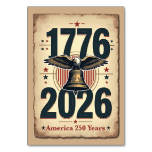 Amerika 250. Jubiläum Patriotisch Historisch Tischnummer