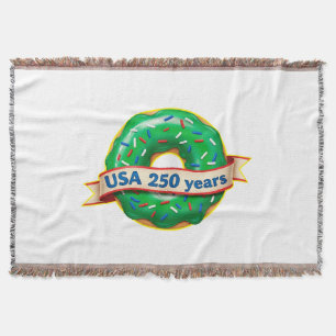 Amerika 250. Jubiläum USA mit süßem Donut Decke
